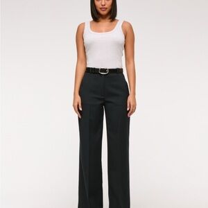 Abercrombie & Fitch Black Wide-Leg Trousers